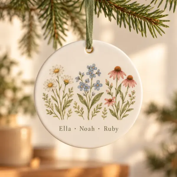 Grandkids Garden Personalized Keepsake Ornament — product photograph