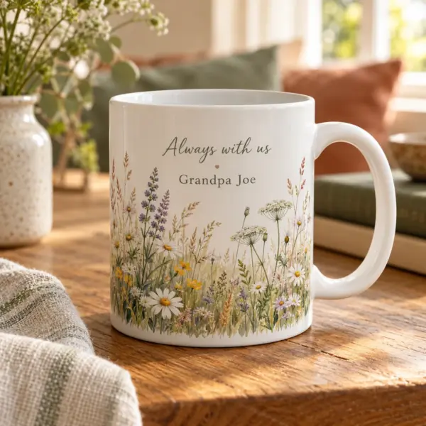 Memorial Meadow Personalized Ceramic Mug — product photograph